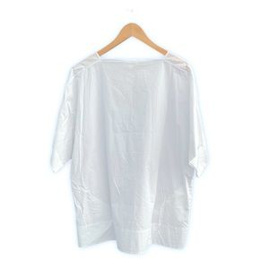 COS Boatneck White Short Sleeve Shirt Size M